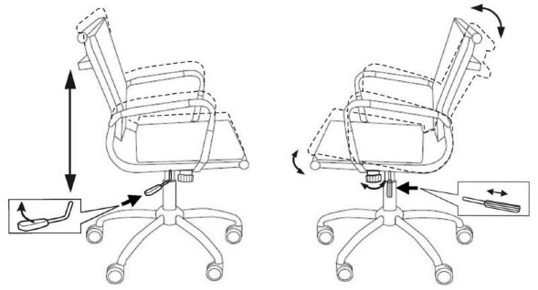 Кресло низкая спинка Бюрократ CH-993-Low