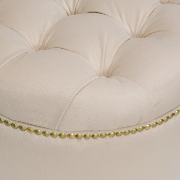 Пуф Leset Classic-02 круглый молочный