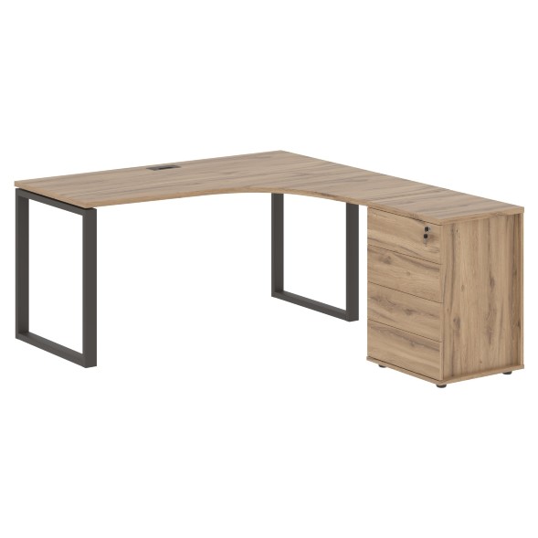 Стол эргономичный с тумбой EQCET 1518(R) 1560х1880х750 EDIS