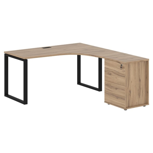 Стол эргономичный с тумбой EQCET 1518(R) 1560х1880х750 EDIS