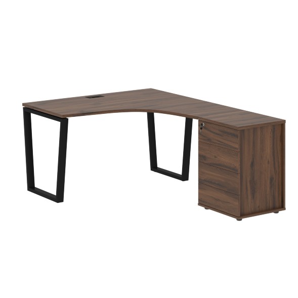 Стол эргономичный с тумбой EVCET 1318(R) 1360х1880х750 EDIS