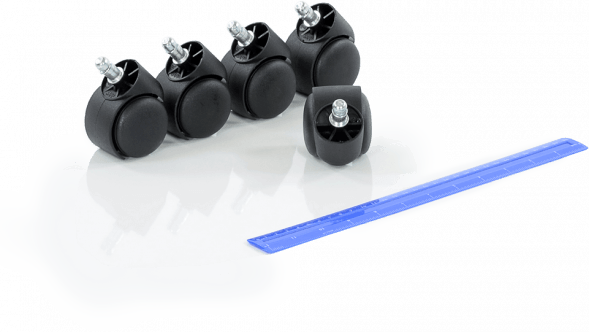 Набор колес D-50mm, черные (упаковка 5 шт) для офисных кресел d11 штуцер