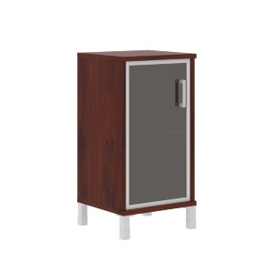 Шкаф-колонка низкая со стеклянной дверью в AL-рамке B 411.4(L) 475х450х920 BORN