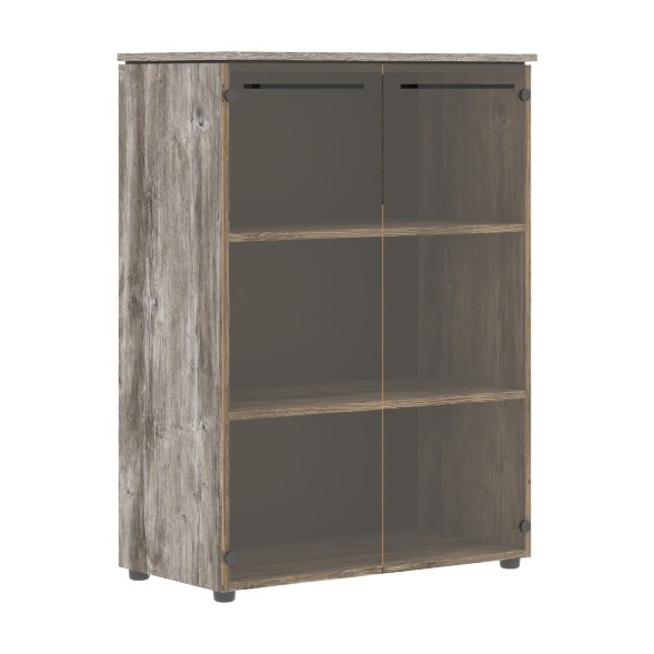 Шкаф со стеклянными дверьми MMC 85.2 854х423х1188 MORRIS TREND